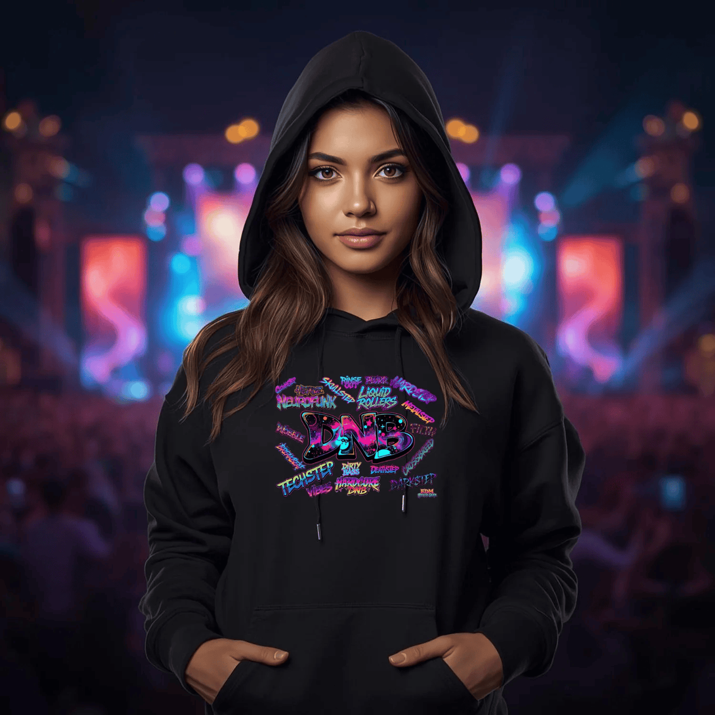 DNB Word Art Festival T-Shirt: Ignite Your Rave Spirit