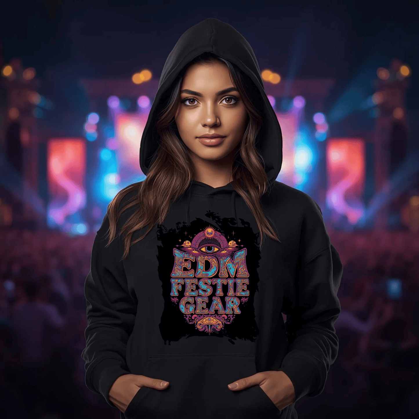 EDM Festie Gear Celestial All-Seeing Eye Festival T-Shirt