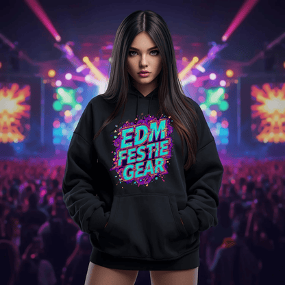 EDM Festie Gear Glitched Festival T-Shirt for Rave Culture