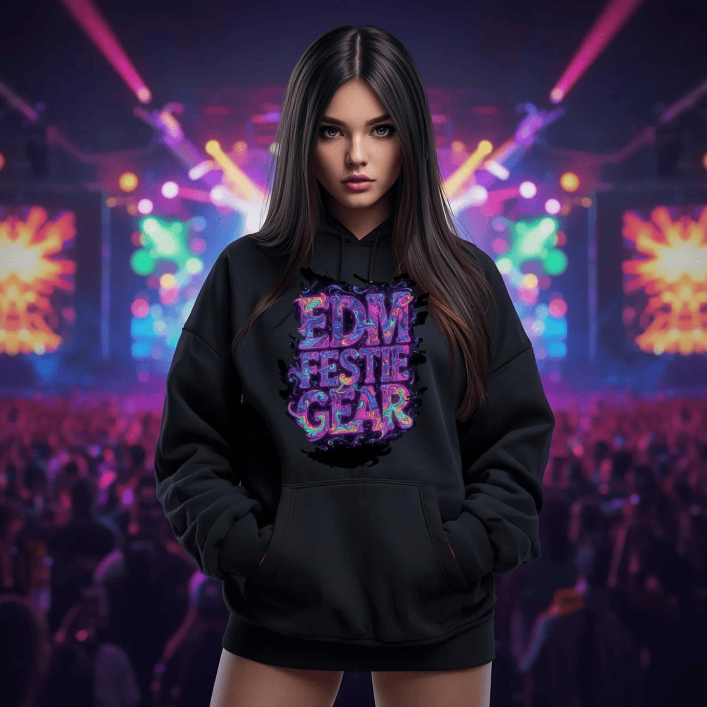 EDM Festival Space Colors T-Shirt for Ravers