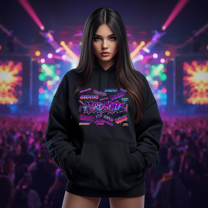 Hardstyle Word Art Festival T-Shirt for Ravers