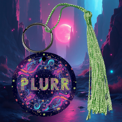 PLURR Aluminum Keychain for Raves and Festivals