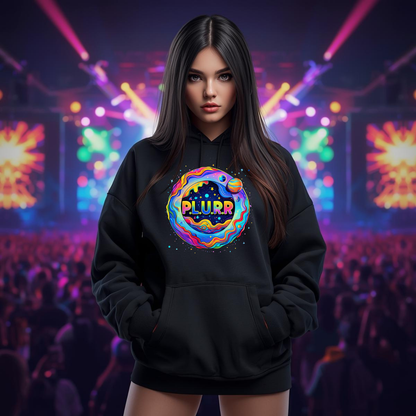 P.L.U.R.R Space Festival T-Shirt – Vibrant and Energetic Rave Apparel