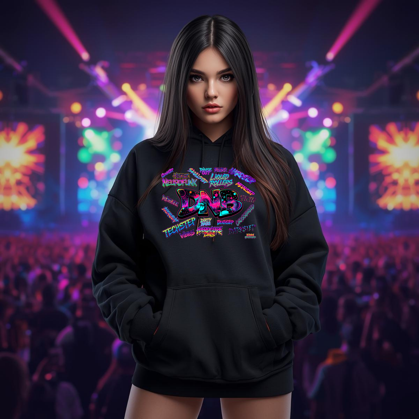 DNB Word Art Festival T-Shirt: Ignite Your Rave Spirit