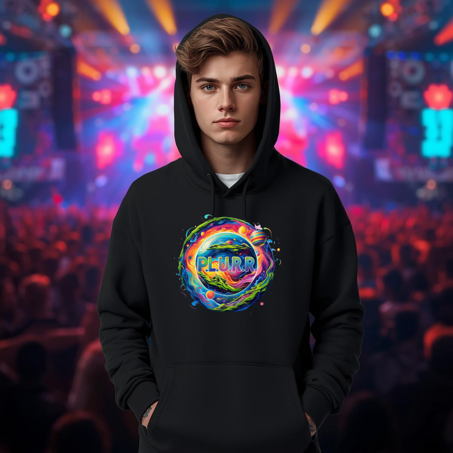 P.L.U.R.R Interstellar Galaxy Festival T-Shirt for Ravers