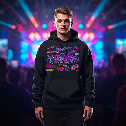 Hardstyle Word Art Festival T-Shirt for Ravers