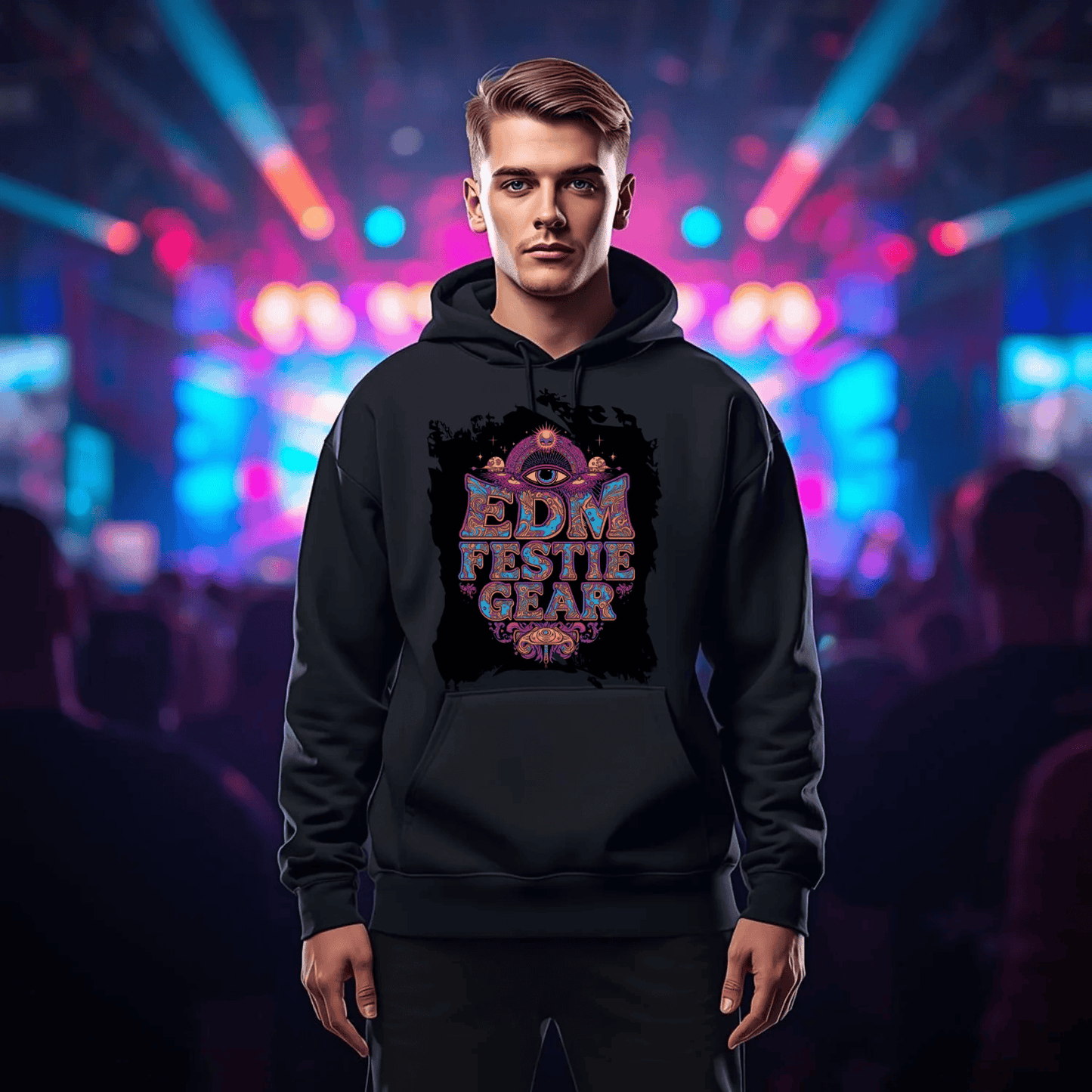 EDM Festie Gear Celestial All-Seeing Eye Festival T-Shirt