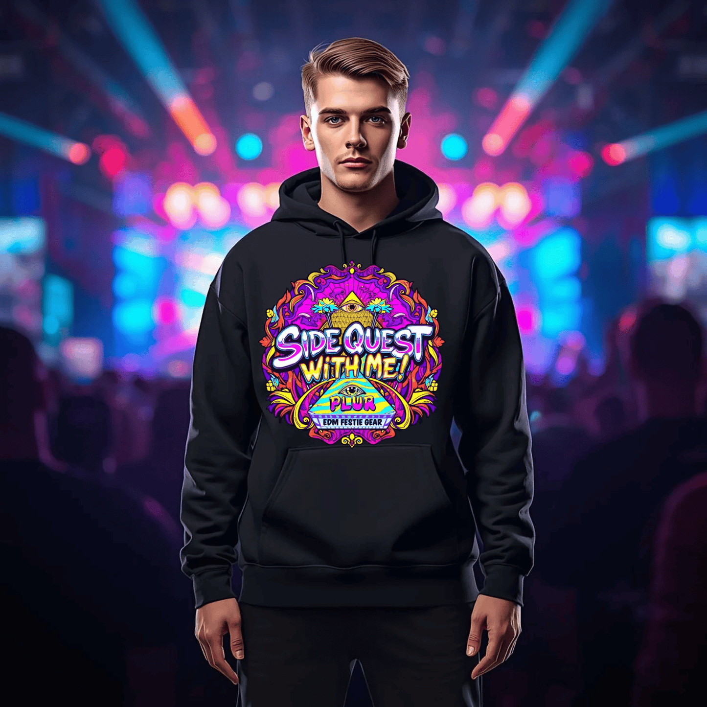 Side Quest With Me All-Seeing Eye Festival T-Shirt