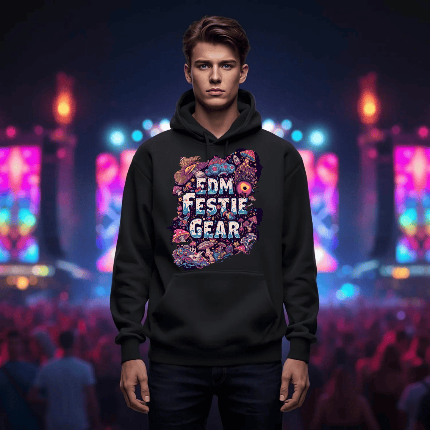 Psychedelic Shrooms Festival T-Shirt from EDM Festie Gear