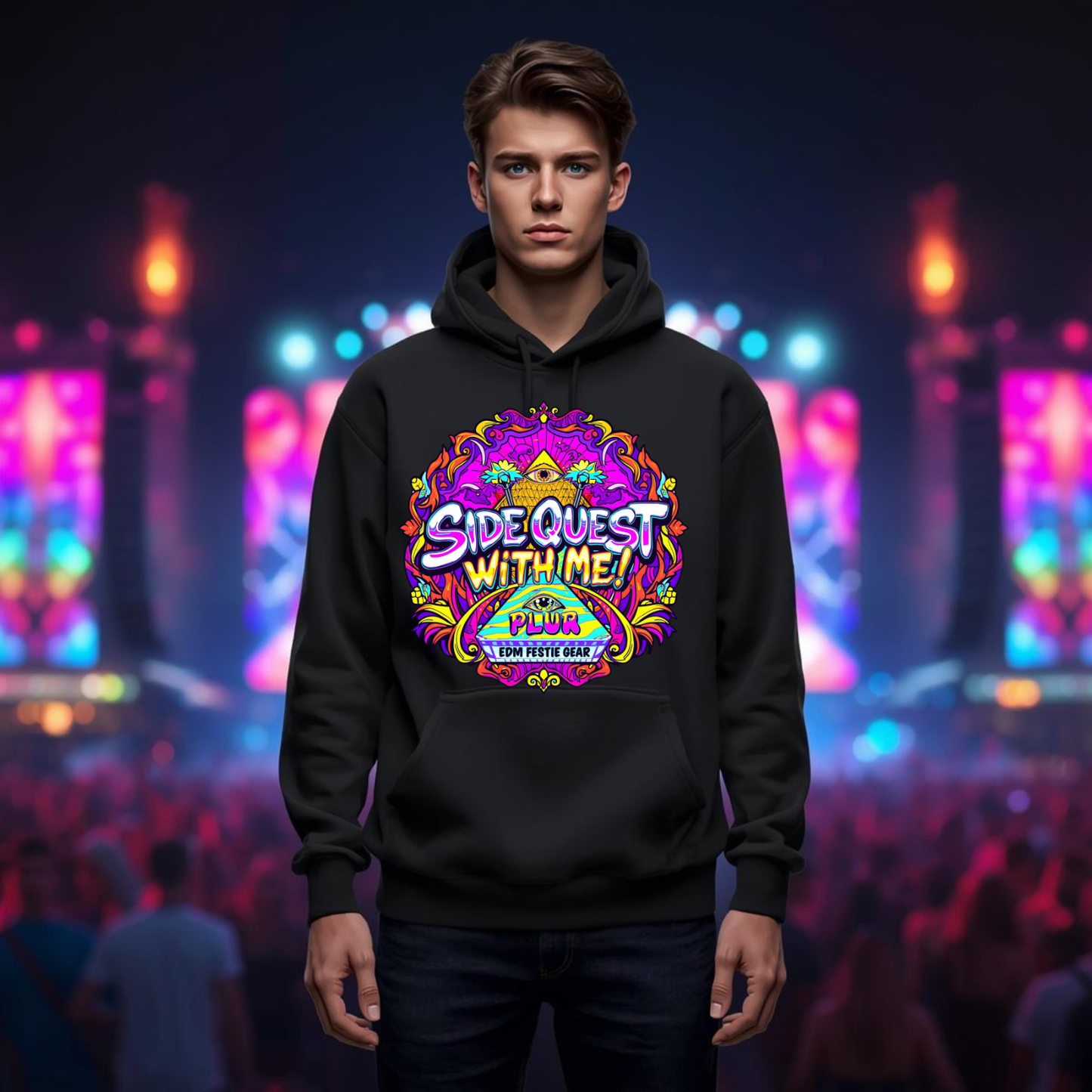 Side Quest With Me All-Seeing Eye Festival T-Shirt