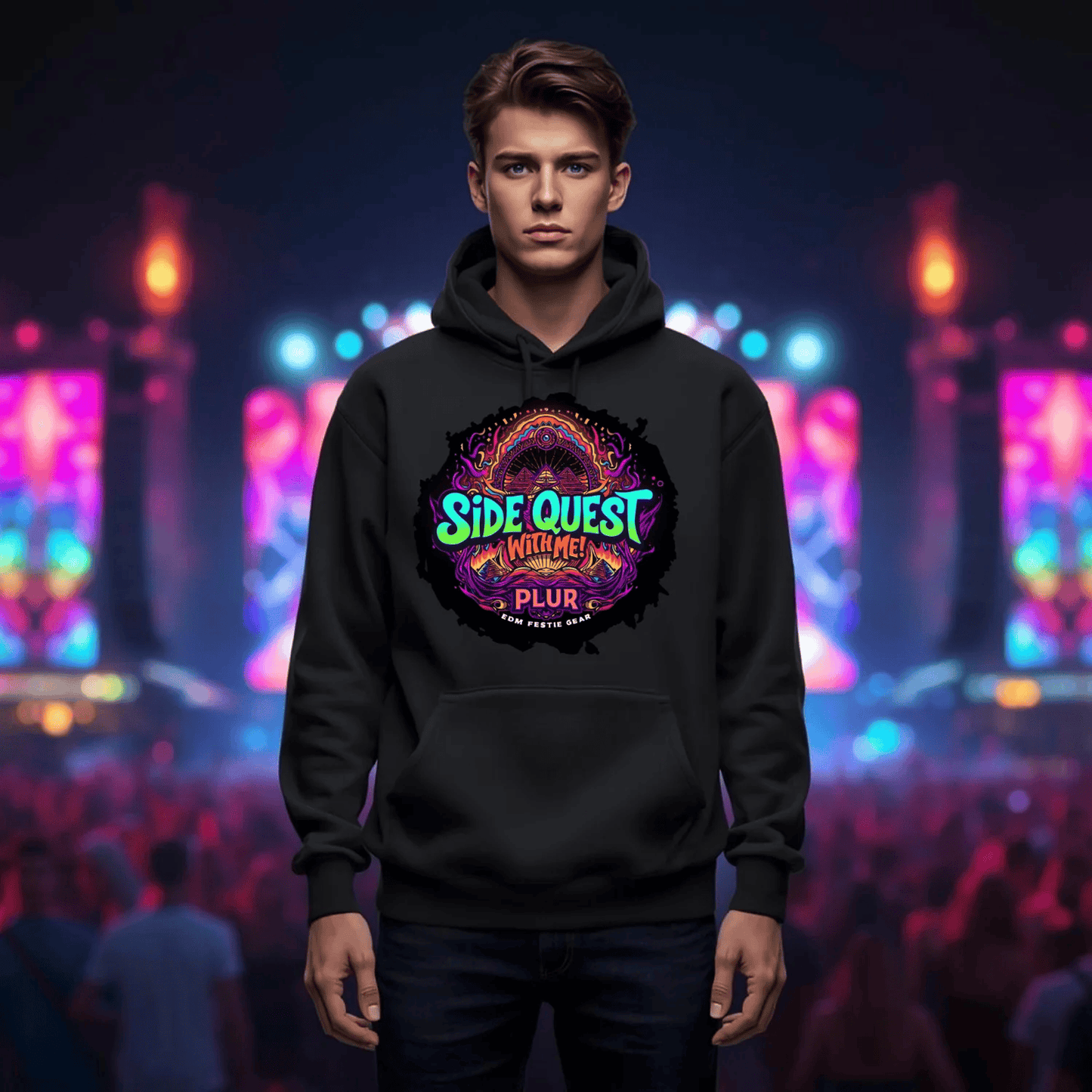 Side Quest with Me All-Seeing Pyramids Festival T-Shirt