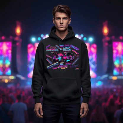 DNB Word Art Festival T-Shirt: Ignite Your Rave Spirit