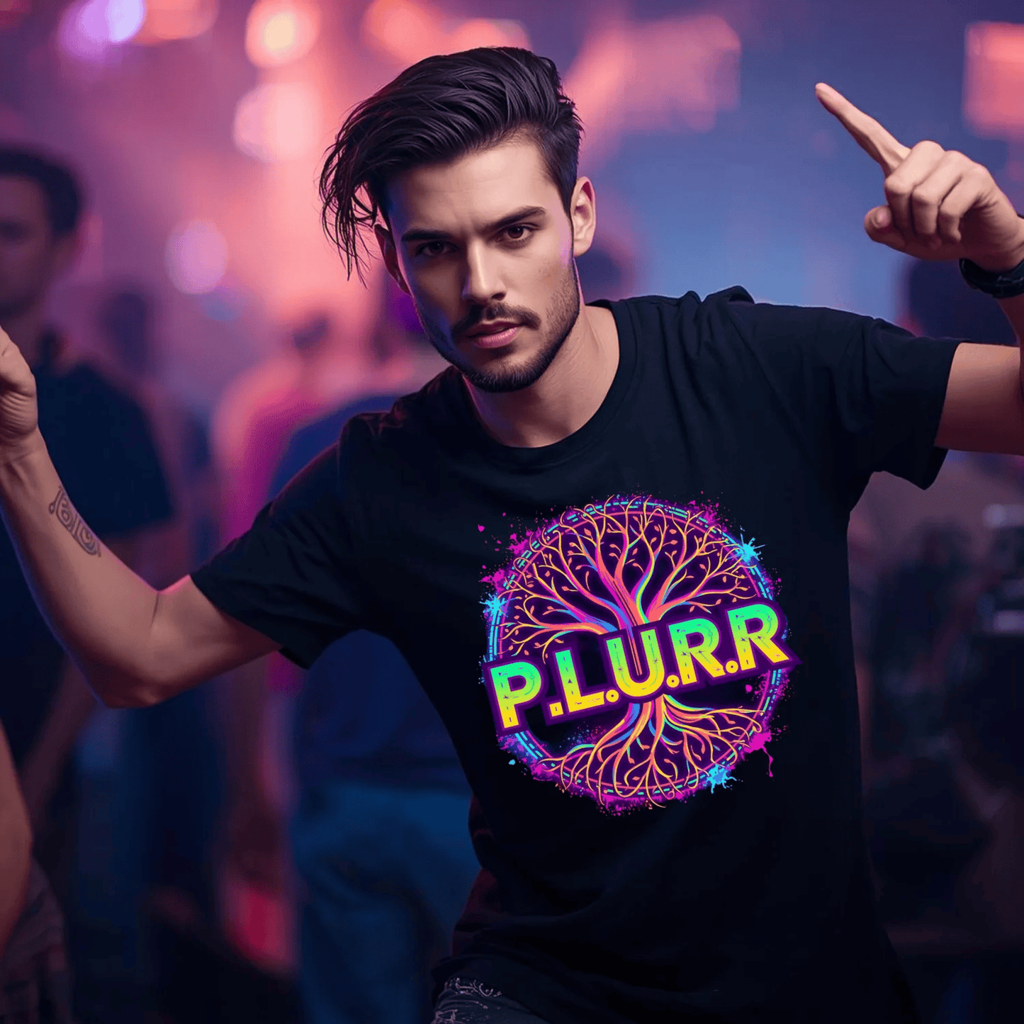 P.L.U.R.R Tree of Life Festival T-Shirt for Ravers