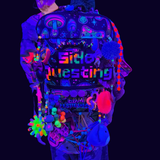 Side Questin’ Shroom Goblin Utility Backpack | One-of-a-Kind Sensory Rave Hydration Backpack | Custom EDM Festival Gear