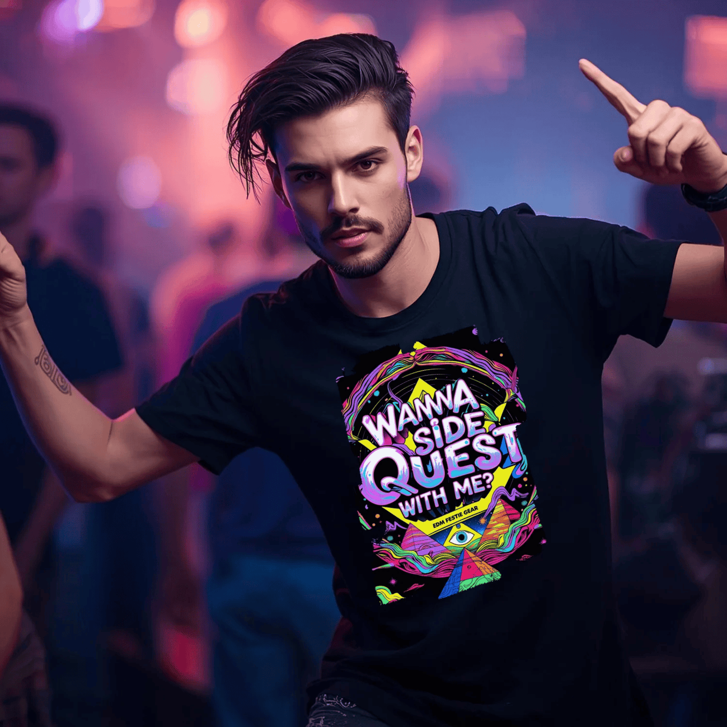 Join the Side Quest with Me Ancient All-Seeing Eye Festival T-Shirt