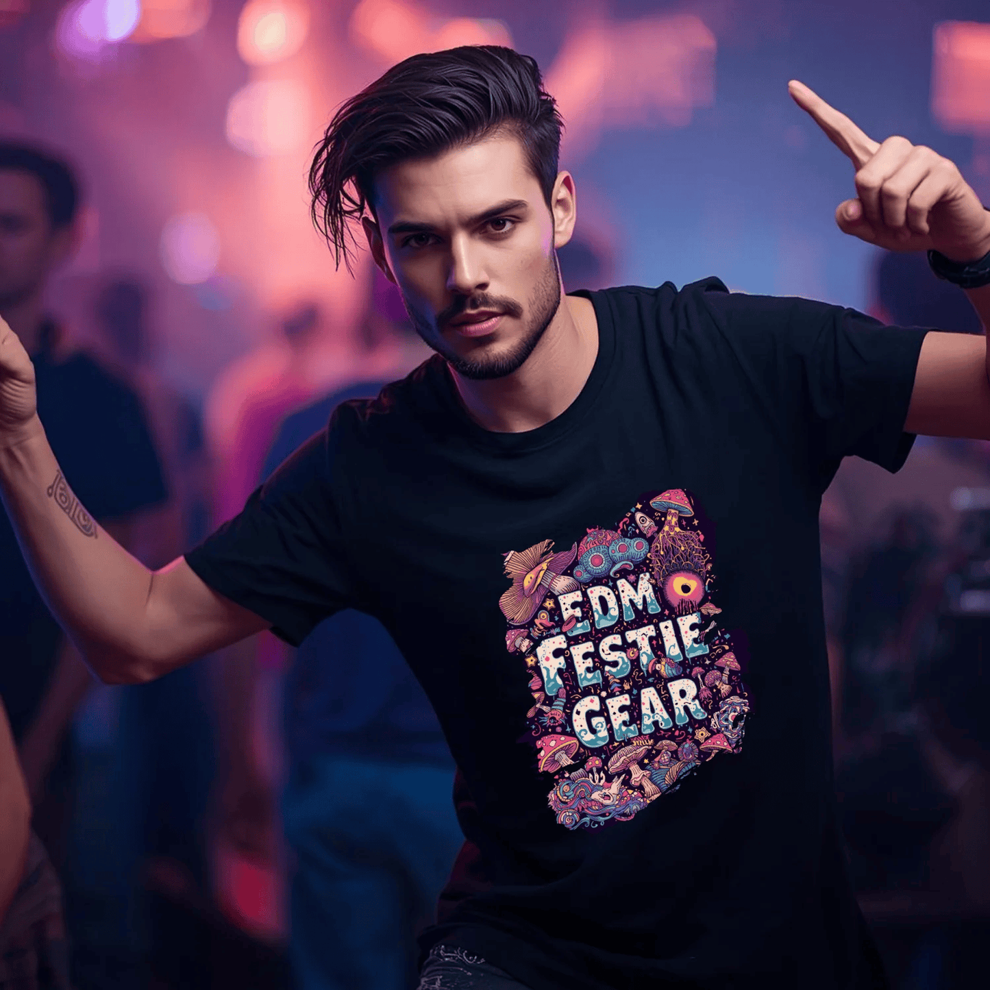 Psychedelic Shrooms Festival T-Shirt from EDM Festie Gear