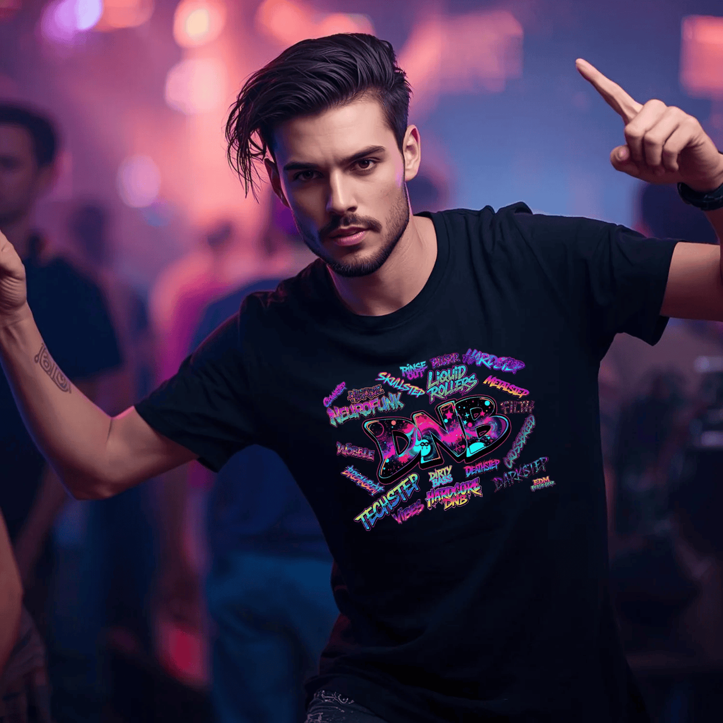 DNB Word Art Festival T-Shirt: Ignite Your Rave Spirit