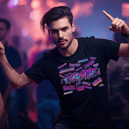 Hardstyle Word Art Festival T-Shirt for Ravers