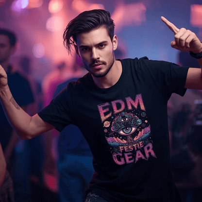 EDM Festival Gear All-Seeing Cosmic Life Tree T-Shirt