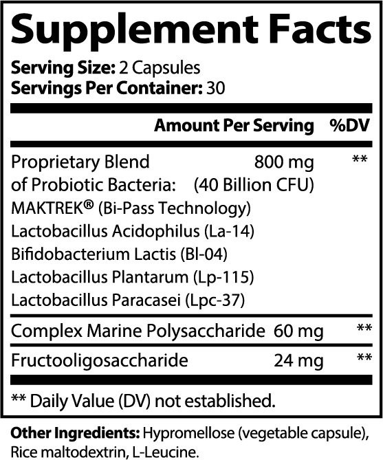 Bass Chaser Probiotic 40 Billion with Prebiotics