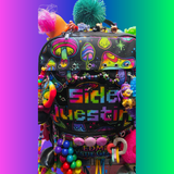Side Questin’ Shroom Goblin Utility Backpack | One-of-a-Kind Sensory Rave Hydration Backpack | Custom EDM Festival Gear