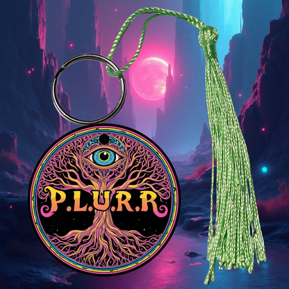PLURR Aluminum Keychain for Raves and Festivals