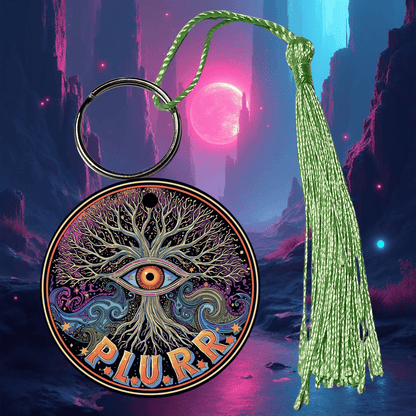 PLURR Aluminum Keychain for Raves and Festivals