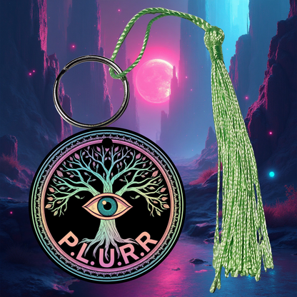 PLURR Aluminum Keychain for Raves and Festivals