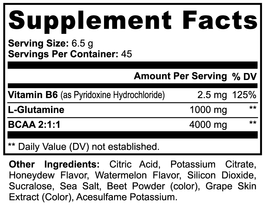 Resting Vibe  Post Work-Out BCAA (Honeydew/Watermelon)