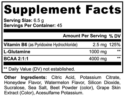 Resting Vibe  Post Work-Out BCAA (Honeydew/Watermelon)