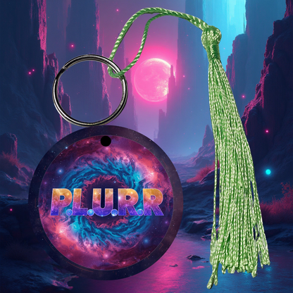 PLURR Aluminum Keychain for Raves and Festivals