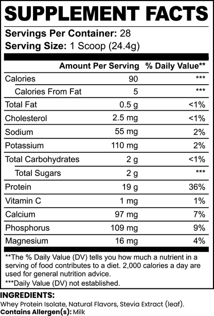 Vibe Clean Pure3 100% Whey Protein Isolate (Vanilla)