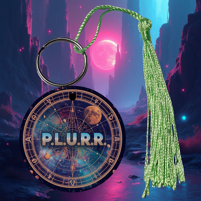 PLURR Aluminum Keychain for Raves and Festivals