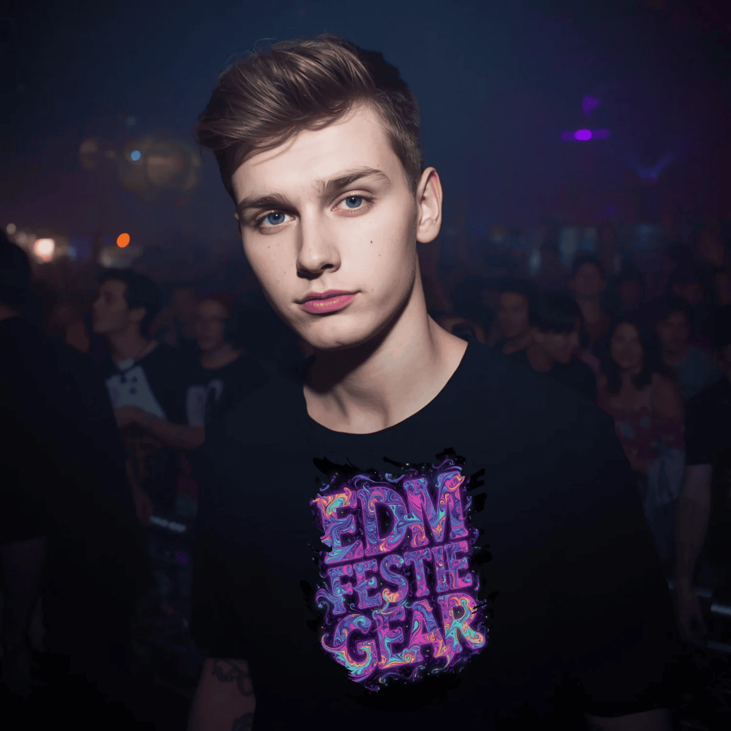 EDM Festival Space Colors T-Shirt for Ravers