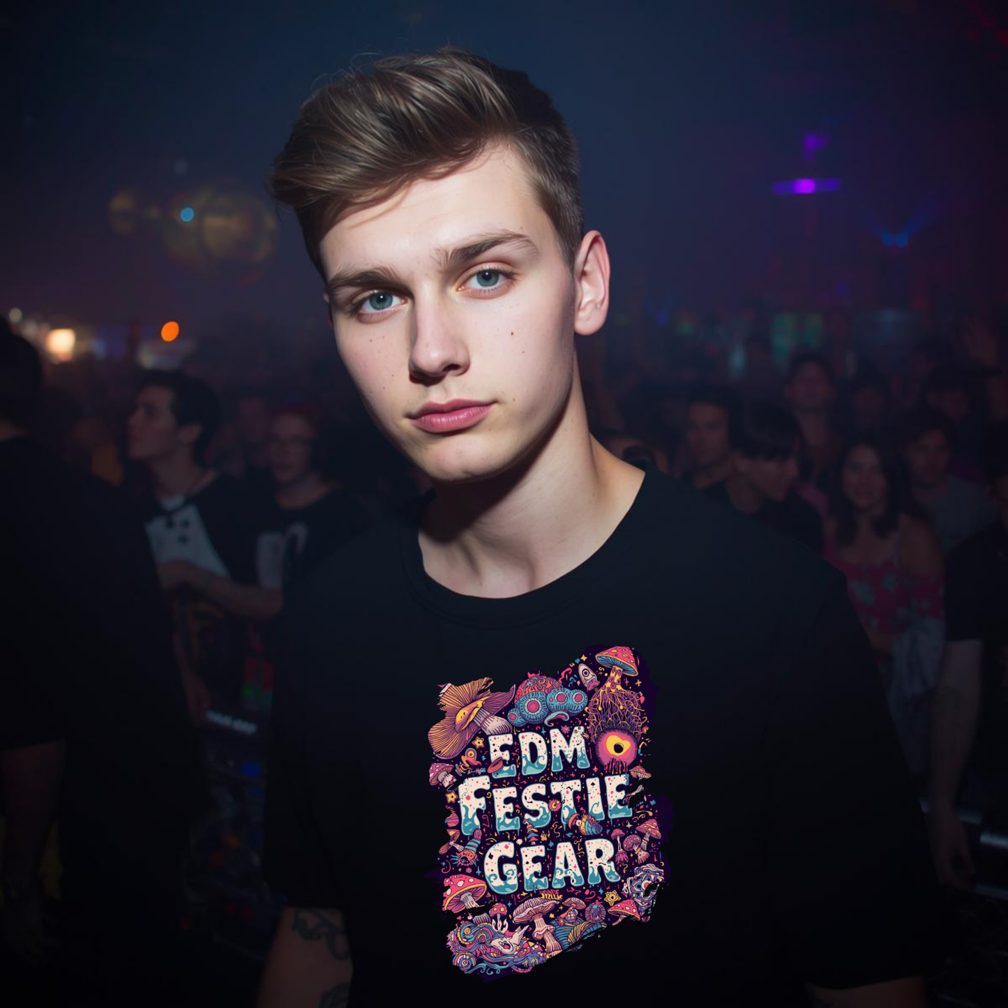Psychedelic Shrooms Festival T-Shirt from EDM Festie Gear