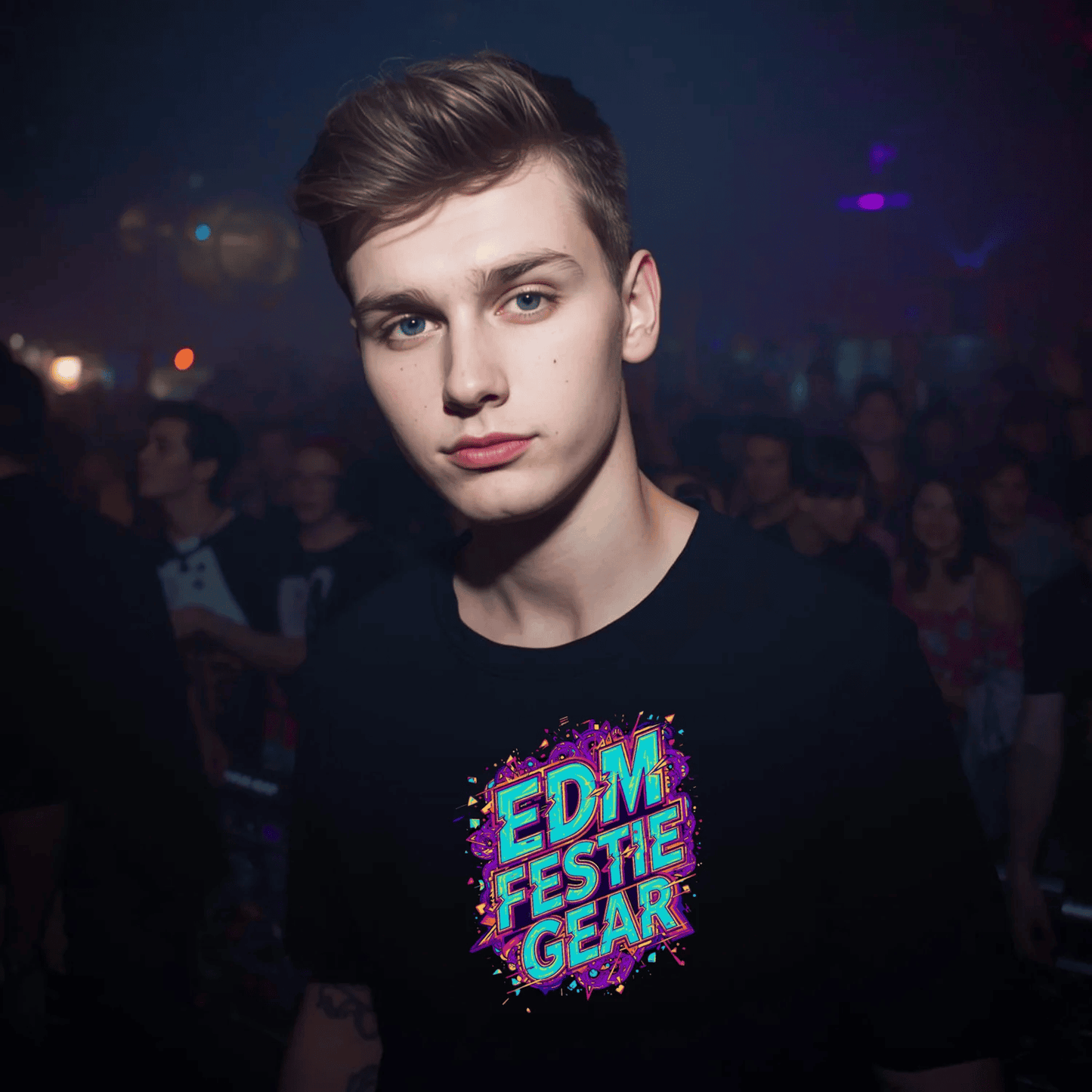 EDM Festie Gear Glitched Festival T-Shirt for Rave Culture