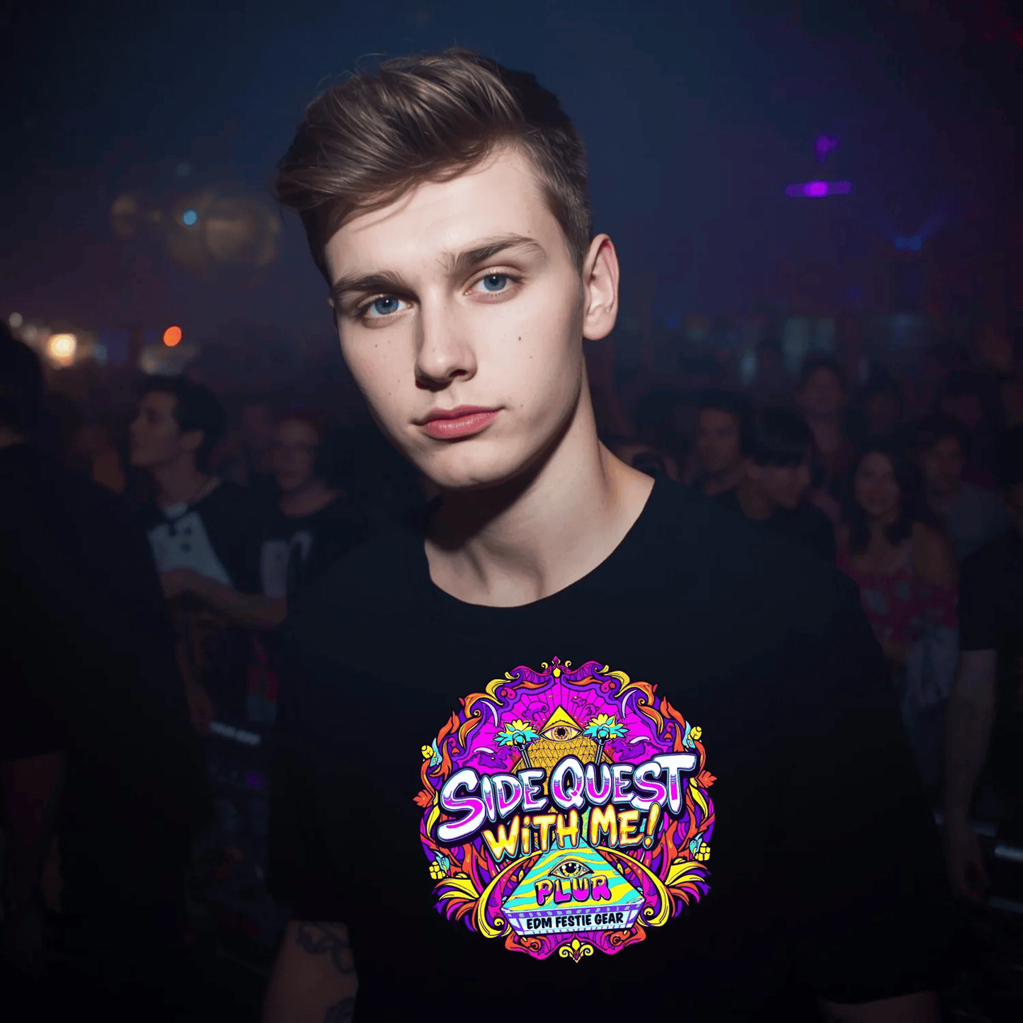 Side Quest With Me All-Seeing Eye Festival T-Shirt