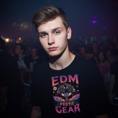EDM Festival Gear All-Seeing Cosmic Life Tree T-Shirt