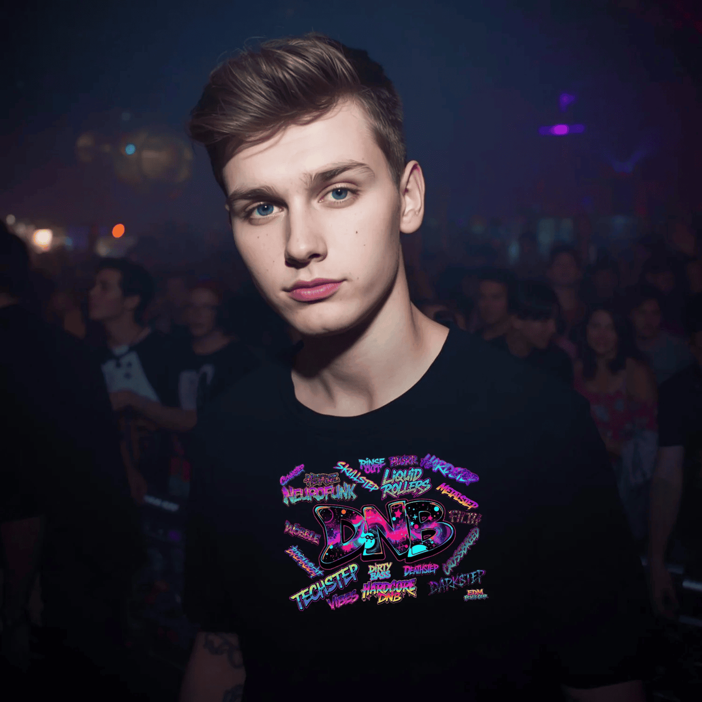 DNB Word Art Festival T-Shirt: Ignite Your Rave Spirit