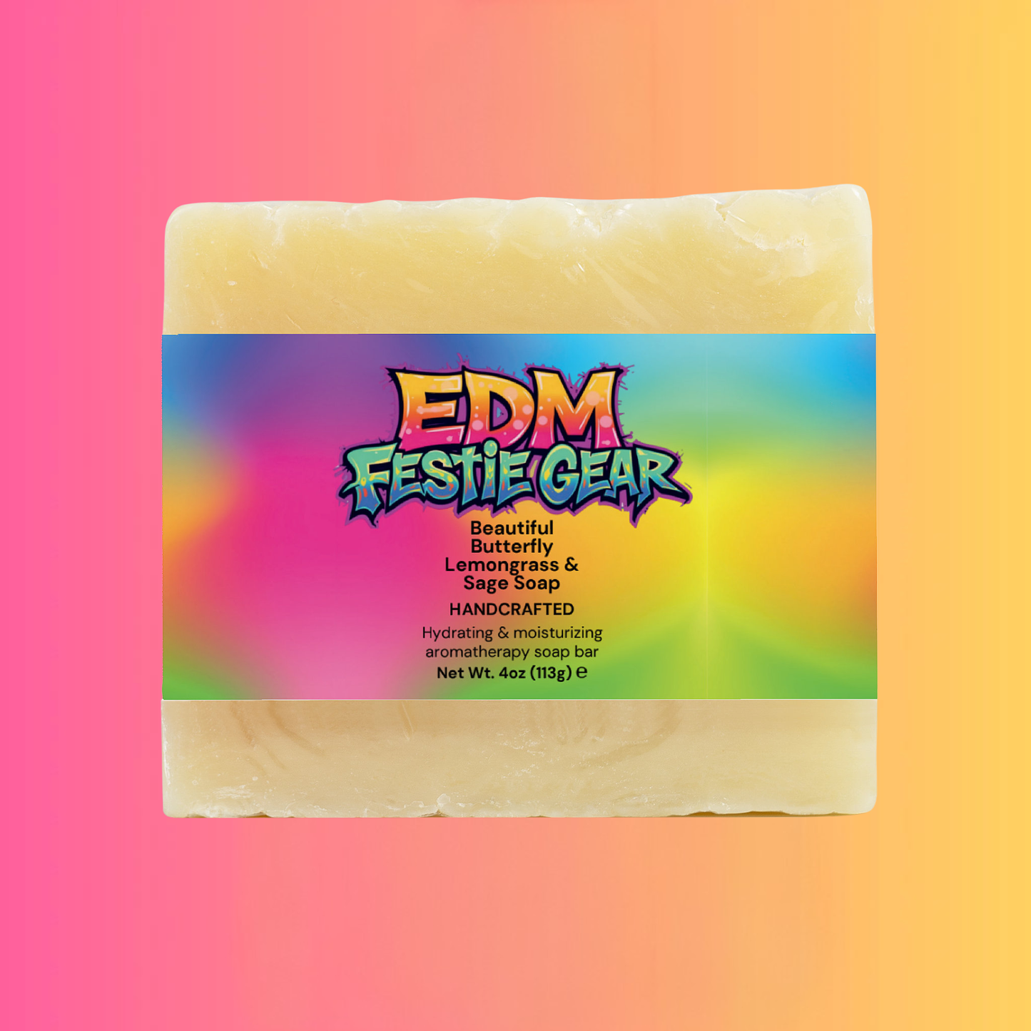 Stunning Butterfly Lemongrass & Sage Festival Soap for Ravers