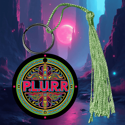 PLURR Aluminum Keychain for Raves and Festivals