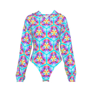 Women's Festie Raglan Sleeve Hooded Bodysuit