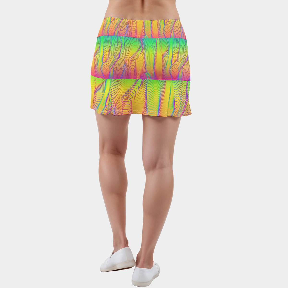 All-Over Print Women's  Active Skort With Inner Shorts