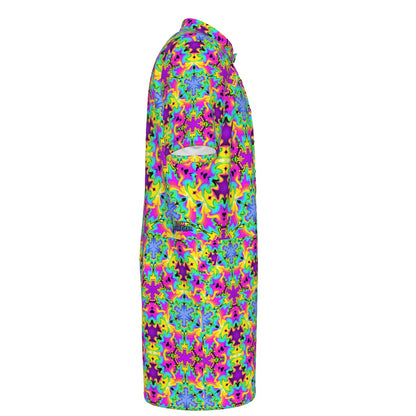 Retina Rattler Men’s Romper | Neon Psychedelic Rave Romper | EDM Festival Wear