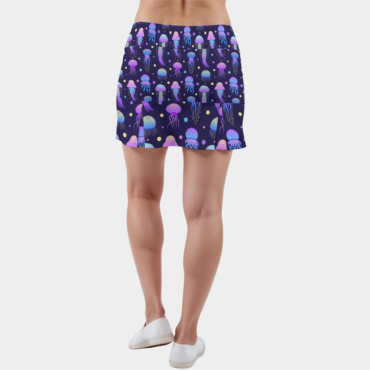 Jelly Drop Drift Women’s Skort | Neon Jellyfish Rave Skort | EDM Festival Wear
