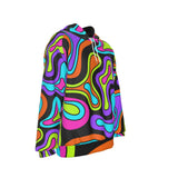 Liquid Frequency Melt Men’s Heavy Fleece Raglan Hoodie | Psychedelic Rave Hoodie | EDM Festival Wear
