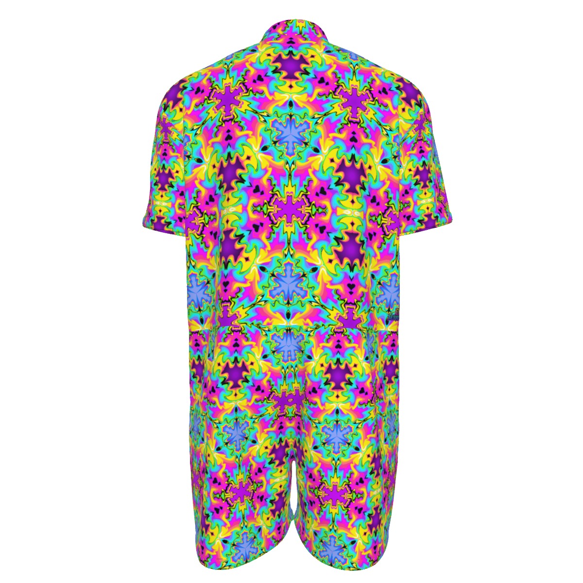 Retina Rattler Men’s Romper | Neon Psychedelic Rave Romper | EDM Festival Wear