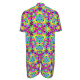 Retina Rattler Men’s Romper | Neon Psychedelic Rave Romper | EDM Festival Wear