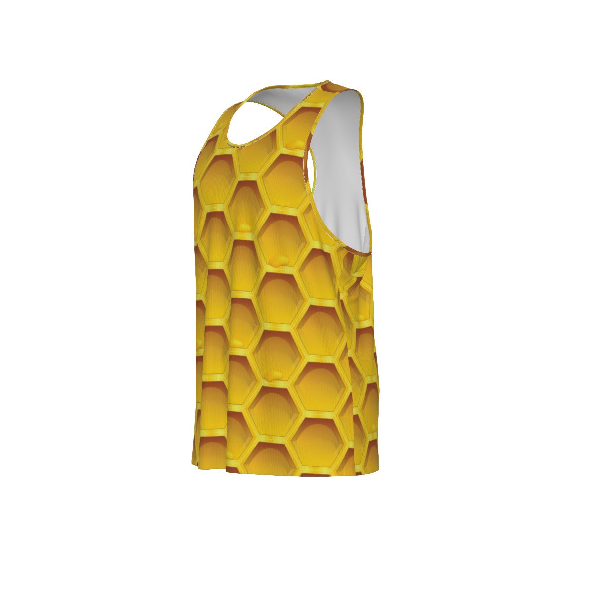 Hive Mind After Hours Tank | Golden Honeycomb Y-Back Stringer | Men’s Festival Gym Wear