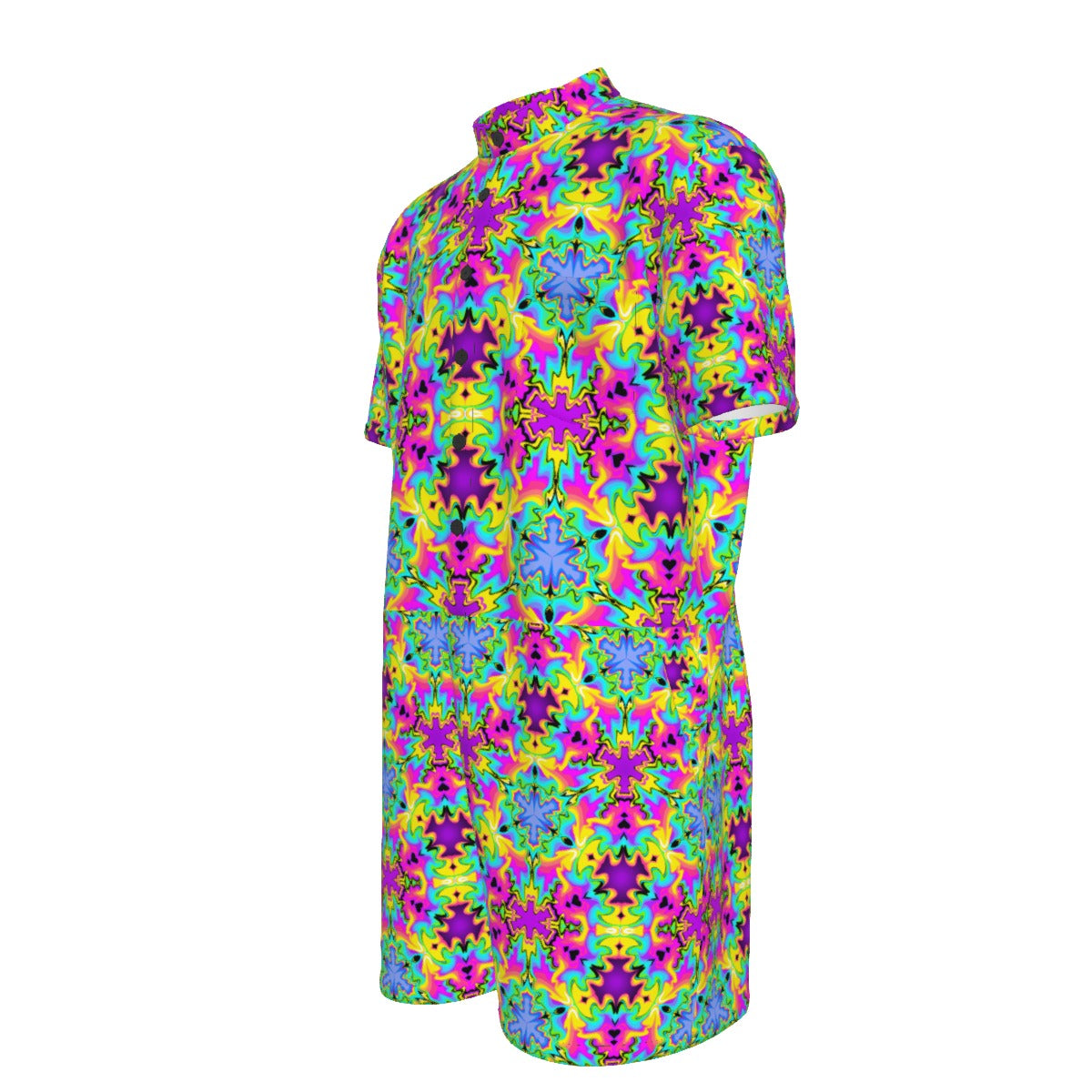 Retina Rattler Men’s Romper | Neon Psychedelic Rave Romper | EDM Festival Wear